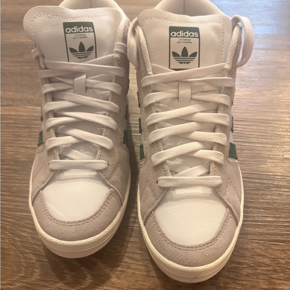 Adidas Classic White and Green Shoes